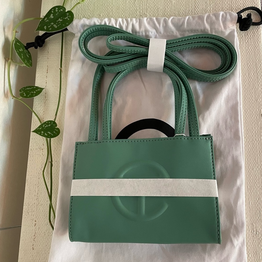 Brand New Telfar mini shopping bag in Sage